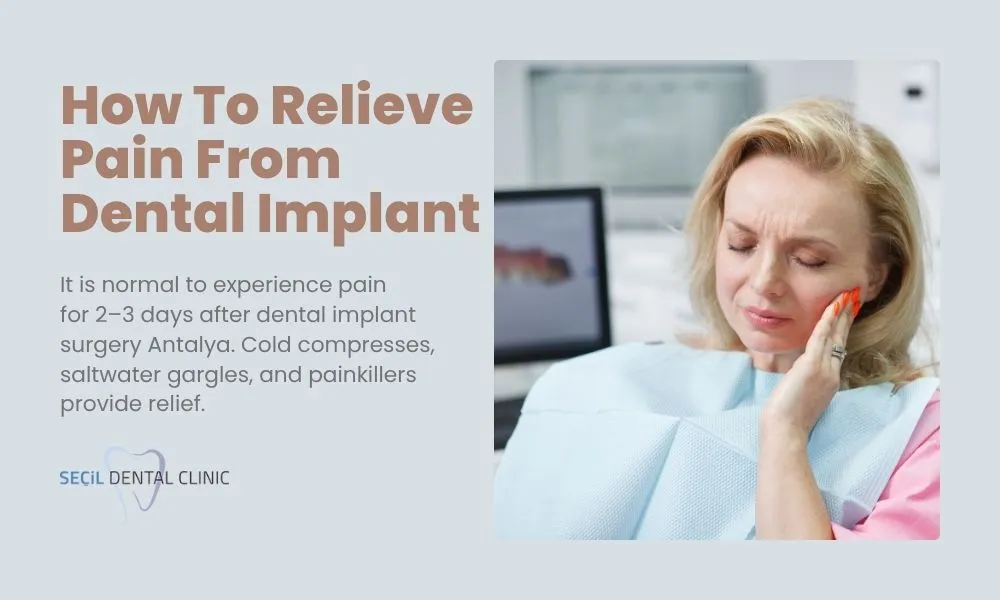 Relieve pain from dental implant Relieve pain from dental implant